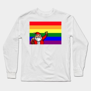 Gay Rainbow Santa Claus Long Sleeve T-Shirt